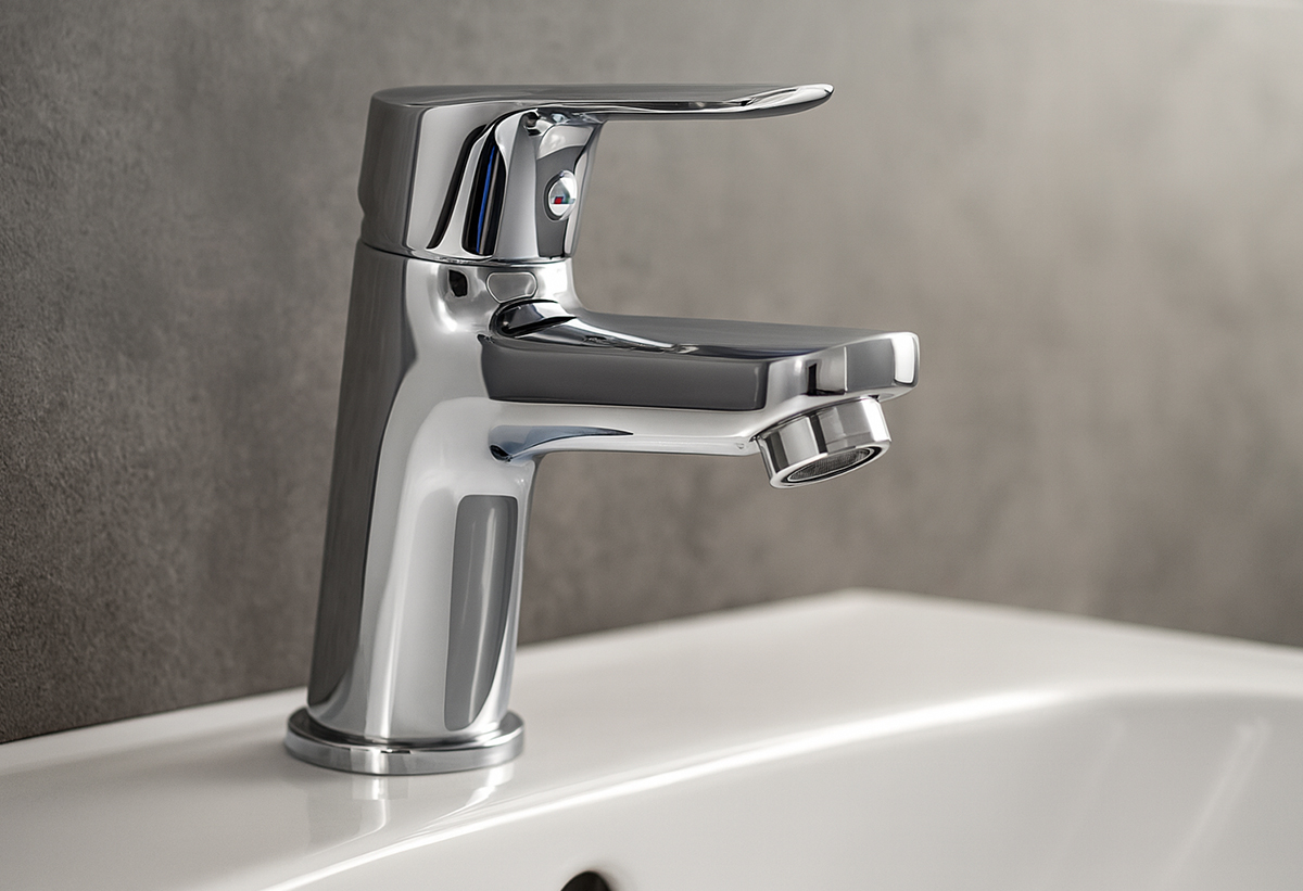 Παρουσιάζεται η μπαταρία σε έναν νιπτήρα.